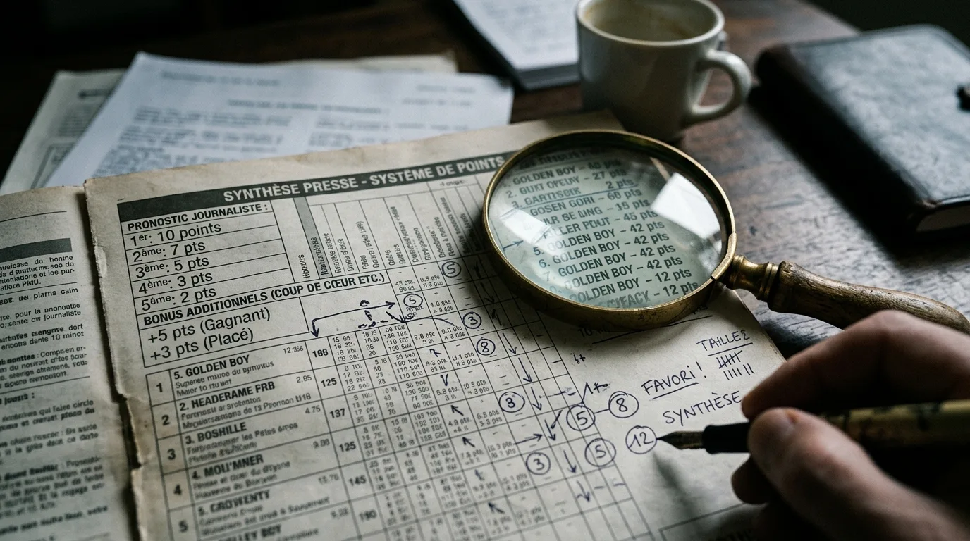 Système de points de la synthèse presse PMU